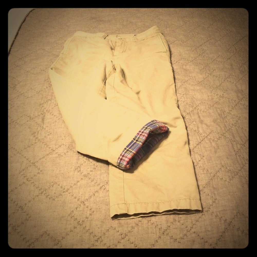 Vineyard vines flannel lined khaki pants